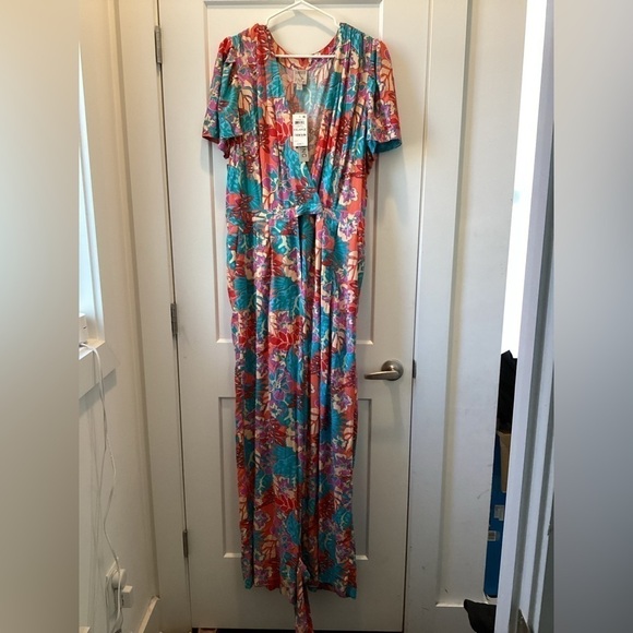 NWT Jeannie Mai X INC Plus Size Printed Jumpsuit size XXL - Picture 2 of 5